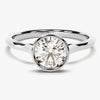 Round Bezel Solitaire Moissanite Engagement Ring (1.00 CT)