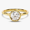 Round Bezel Solitaire Moissanite Engagement Ring (1.00 CT)