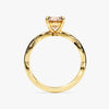 Twisted Round Cut Peach Morganite Engagement Ring