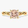 Twisted Round Cut Peach Morganite Engagement Ring