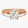 Twisted Solitaire Moissanite Engagement Ring (1.00 CT)