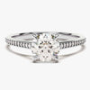 Channel Set Round Cut Moissanite Engagement Ring (1.00 CT)