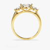 Round Cut Three Stone Moissanite Engagement Ring (1.75 CT)