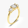 Round Cut Three Stone Moissanite Engagement Ring (1.75 CT)
