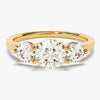 Round Cut Three Stone Moissanite Engagement Ring (1.75 CT)