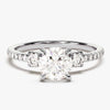 Micropave Trio Moissanite Engagement Ring (1.00 CT)