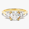 Round Cut Three Stone Moissanite Engagement Ring (1.50 CT)