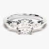 Three Stone Moissanite Engagement Ring with Pear Cut Accents (2.00 CT)