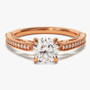 Vintage Inspired Moissanite Engagement Ring with Adorned Cathedral (1.00 CT)