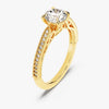 Vintage Inspired Moissanite Engagement Ring with Adorned Cathedral (1.00 CT)