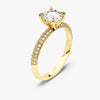 Pave Set Knife Edge Moissanite Engagement Ring (1.00 CT)
