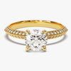 Pave Set Knife Edge Moissanite Engagement Ring (1.00 CT)