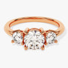 Classic Basket Set Three Stone Round Moissanite Engagement Ring (1.50 CT TW)