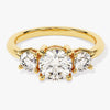 Classic Basket Set Three Stone Round Moissanite Engagement Ring (1.50 CT TW)