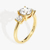 Classic Basket Set Three Stone Round Moissanite Engagement Ring (2.00 CT TW)