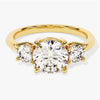 Classic Basket Set Three Stone Round Moissanite Engagement Ring (2.00 CT TW)