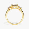 Classic Basket Set Three Stone Round Moissanite Engagement Ring (2.50 CT TW)