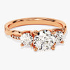 Petite Twisted Vine Three Stone Round Moissanite Engagement Ring (1.50 CT TW)