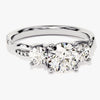 Petite Twisted Vine Three Stone Round Moissanite Engagement Ring (1.50 CT TW)