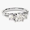 Petite Twisted Vine Three Stone Round Moissanite Engagement Ring (2.00 CT TW)