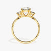 Petite Twisted Vine Three Stone Round Moissanite Engagement Ring (2.00 CT TW)