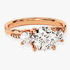 Petite Twisted Vine Three Stone Round Moissanite Engagement Ring (2.00 CT TW)