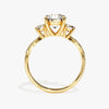 Petite Twisted Vine Three Stone Round Moissanite Engagement Ring (2.50 CT TW)