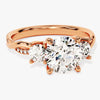 Petite Twisted Vine Three Stone Round Moissanite Engagement Ring (2.50 CT TW)
