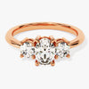 Classic Basket Set Three Stone Oval Moissanite Engagement Ring (1.50 CT TW)