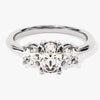 Classic Basket Set Three Stone Oval Moissanite Engagement Ring (1.50 CT TW)
