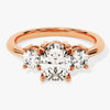 Classic Basket Set Three Stone Oval Moissanite Engagement Ring (2.00 CT TW)