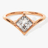 Curved Princess Moissanite Engagement Ring (1.00 CT)