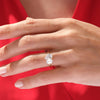 Pear and Emerald Cut Toi et Moi Moissanite Engagement Ring (2.50 CT)