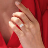 Pear and Emerald Cut Toi et Moi Moissanite Engagement Ring (2.50 CT)