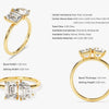 Pear and Emerald Cut Toi et Moi Moissanite Engagement Ring (2.50 CT)