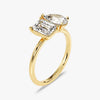 Pear and Emerald Cut Toi et Moi Moissanite Engagement Ring (2.50 CT)