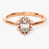 Sunburst Oval Moissanite Engagement Ring (0.50 CT)