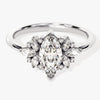 Vintage Cluster Marquise Cut Moissanite Engagement Ring (1.00 CT)