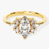 Vintage Cluster Marquise Cut Moissanite Engagement Ring (1.00 CT)