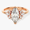 Vintage Cluster Marquise Cut Moissanite Engagement Ring (1.50 CT)