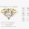 Vintage Cluster Marquise Cut Moissanite Engagement Ring (1.00 CT)