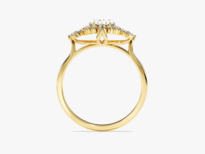 Vintage Halo Oval Moissanite Engagement Ring (1.50 CT)