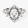 Vintage Halo Oval Moissanite Engagement Ring (1.50 CT)