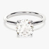 Hidden Halo Round Moissanite Engagement Ring (2.00 CT)