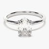 Hidden Halo Oval Moissanite Engagement Ring (1.50 CT)