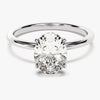 Hidden Halo Oval Moissanite Engagement Ring (2.00 CT)