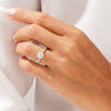 Cushion Cut Moissanite Engagement Ring with Pave Set Side Stones (2.00 CT)