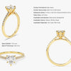 Heart Cut Moissanite Engagement Ring with Pave Set Side Stones (1.00 CT)