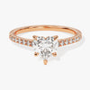 Heart Cut Moissanite Engagement Ring with Pave Set Side Stones (1.00 CT)