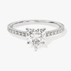 Heart Cut Moissanite Engagement Ring with Pave Set Side Stones (1.00 CT)